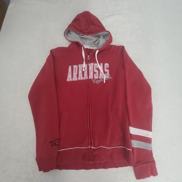 Champion University of Arkansas Razorbacks women fullzip hoodie red Size Medium - Picture 3 of 12